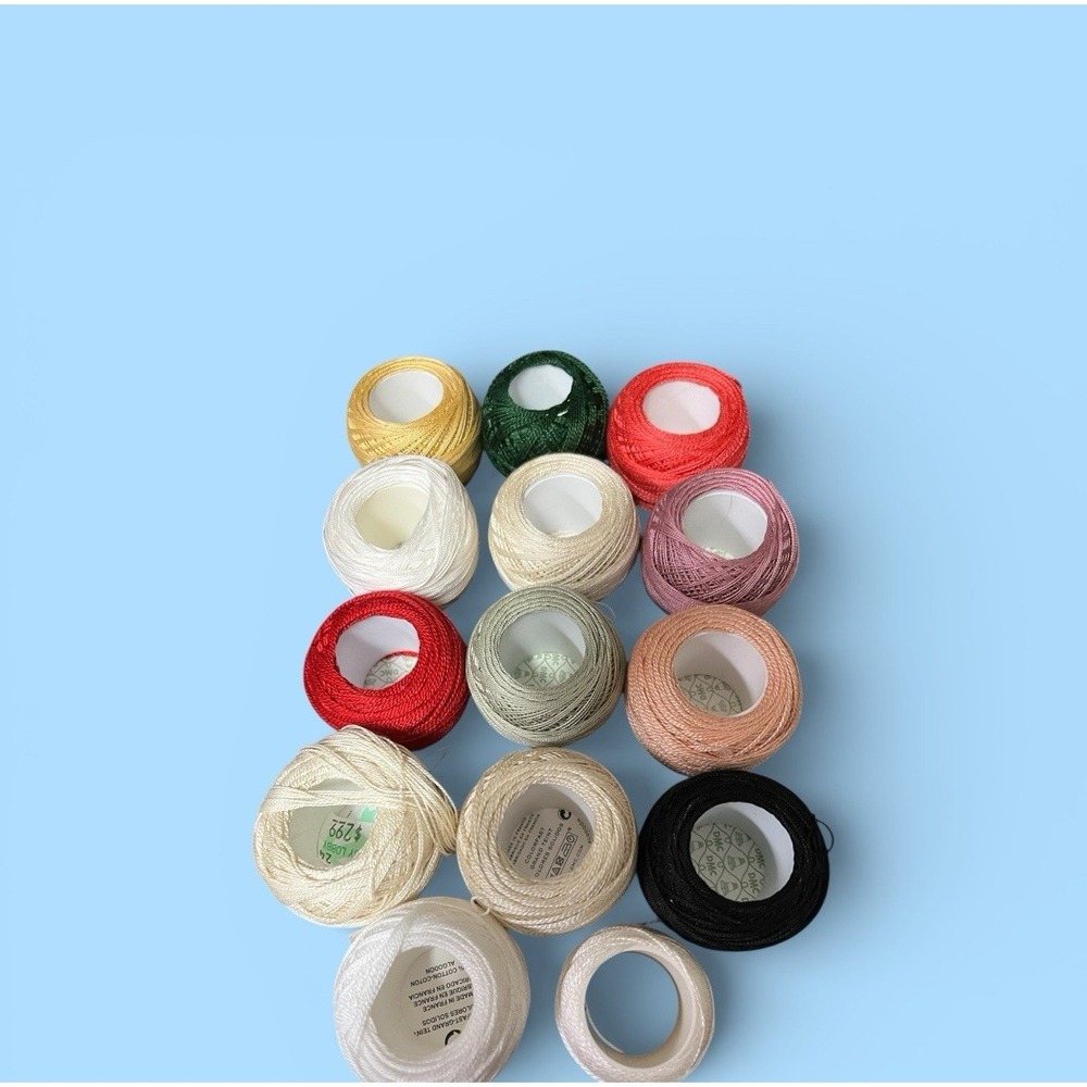 14 Balls DMC Craft Thread Embroidery 100% Cotton‎ Multicolor Crochet Needlepoint